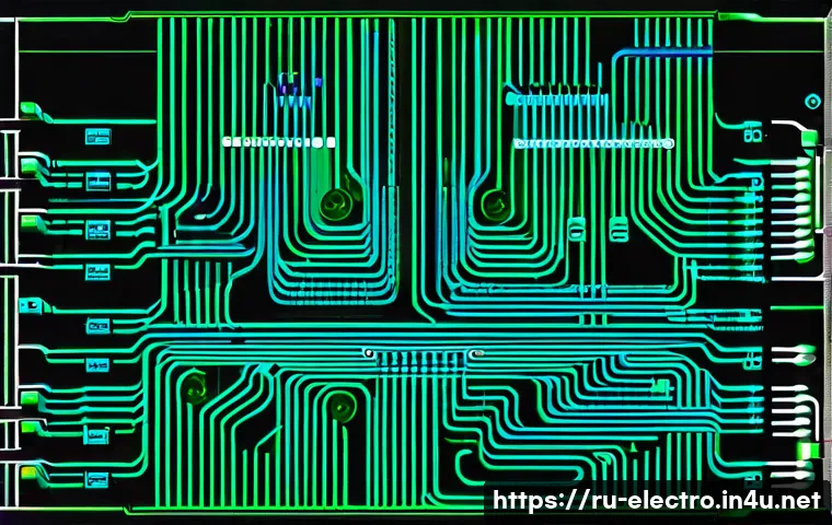 논리회로 설계 이론 - A detailed digital illustration of a complex logical circuit board featuring various logic gates suc...
