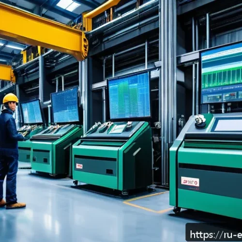Home 30 전자기학의 산업적 응용 - A high-tech industrial factory scene showcasing advanced electromagnetic process control: sleek digi...