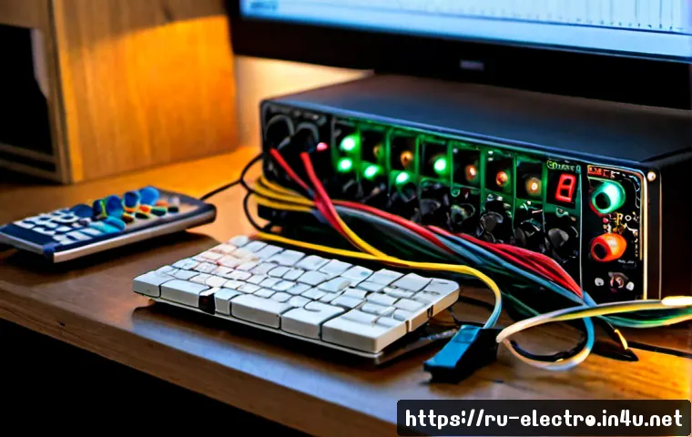 디지털 회로 기초 - Photorealistic close-up of a beginner’s digital electronics workspace in a Russian apartment, a brea...